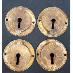 Set of Brass Eastlake Pocket Door Locks with Round Pulls #GA223