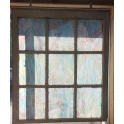 Multi-colored Pastel 9 Pane Stained Glass Window #GA4199