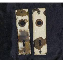 Pair of Narrow Doorknob Backplates #GA285
