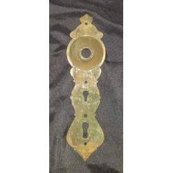 Ornate Brass Eastlake Double Keyhole Backplate #GA266