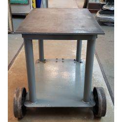 Heavy Duty 2 Shelf Steel Industrial Cart With Stop Break #GA1150