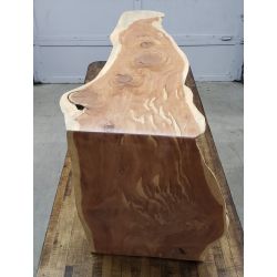 Custom Designed Red Cedar & Iron Waterfall Table #redcedar