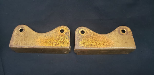 Pair of Vintage Solid Brass Cash Register Marquis Holders #CRM1