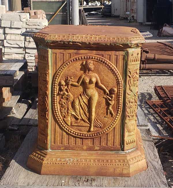 Pair of Huge Cast Iron Ornate Pedestals #CI Pedestal