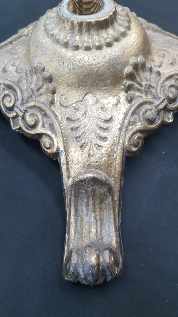Antique Ornate Cast Brass Lamp Floor Base #GA2205