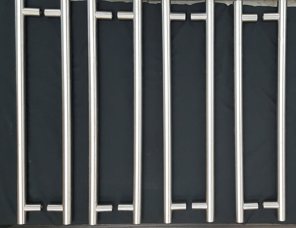4 Pairs of Large Brushed Aluminum Door Push / Pull Bars #GA2206