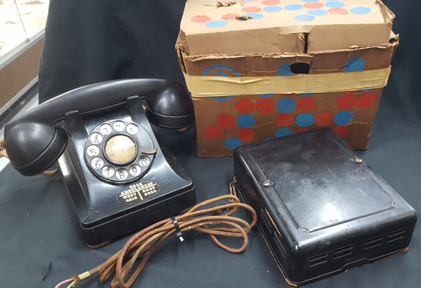 Vintage Western Electric F-1 Metal Phone with Subset Ringer & Original Box #WE2