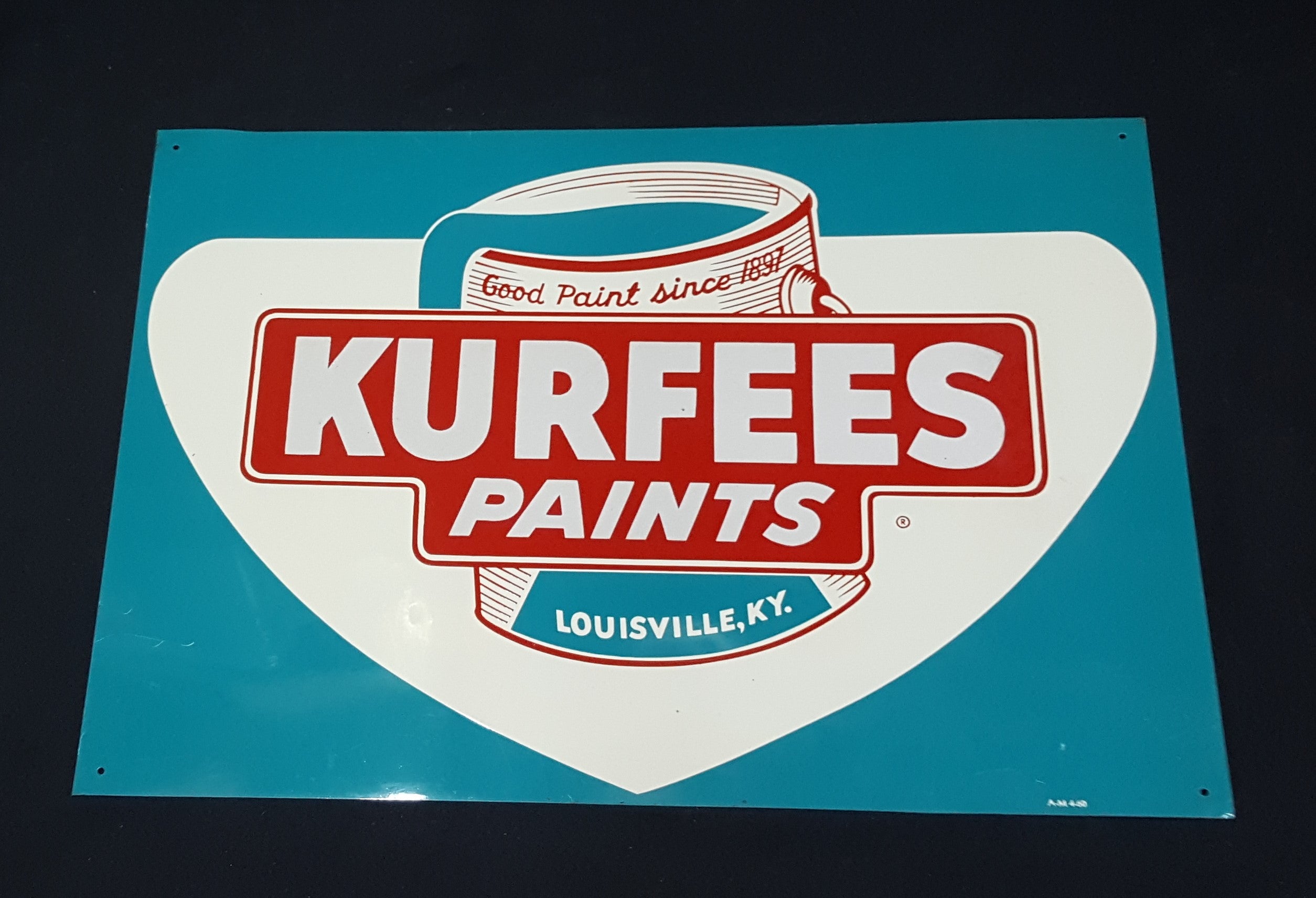 1960 Kurfees Paint Good Paint Since 1897 Louisville Kentucky Metal S –  Governor's Architectural Antiques