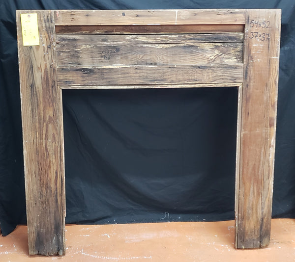 Antique Pine Wood Fireplace Mantel Surround with Dark Grain #GA9005