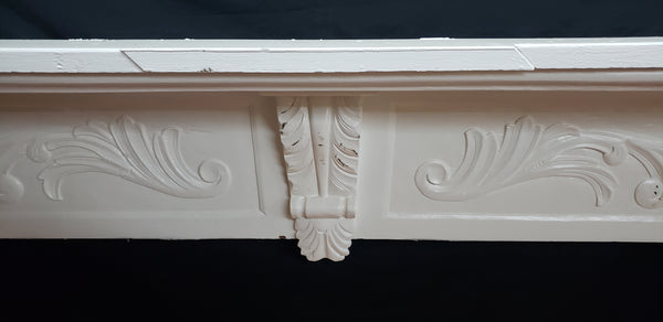 Antique Ornately Carved Victorian Fireplace Mantel Surround #GA9007