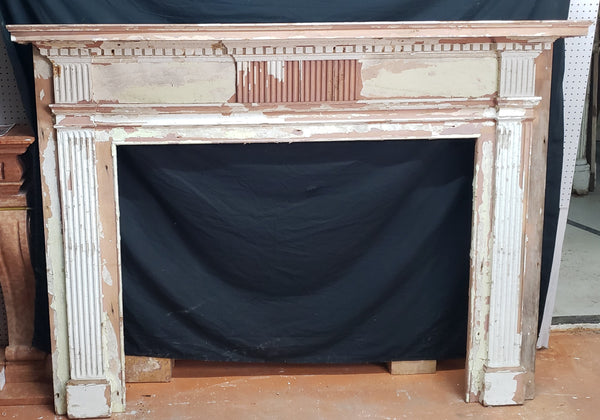 Antique Corinthian Style Fireplace Mantel with Ornate Trim #GA9033