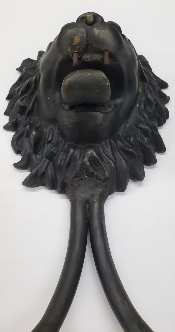 Unique 2 Light Cast Brass Lion's Head Wall Sconce #GA53