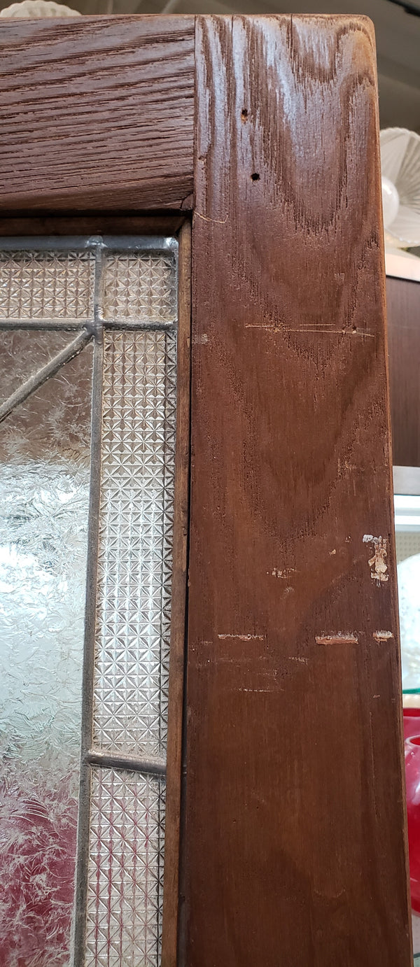 3/4 Textured Leaded Glass & Raised Panel Interior Door 23 1/4" x 89 1/4" #GA9125