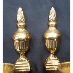Pair of Solid Brass Ornate Candle Stick Sconces Made in Sweden #GA1004