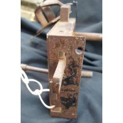 Primitive Iron Rim Lock Back Plate Key & Door Pull #GA4179