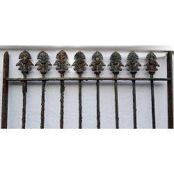 Ornate Tall Wrought Iron Gate Fence Panel With Top Finials #GA110