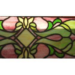 Art Nouveau Multi-colored Stained Glass Window #GA4201