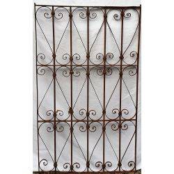 Heart Shaped Scroll Design Wrought Iron Fence Gate Panel #GA112