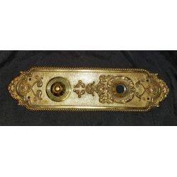 Sargent & Co. Ornate Victorian Brass Doorknob Backplate #GA291