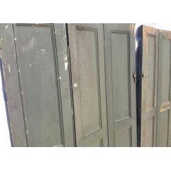 Pair of Wide Wooden Tri-Fold Paneled Shutters #GA196