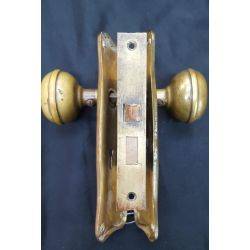Set of 10 Mortise Lock Sets with Doorknobs & Backplates #GA4136