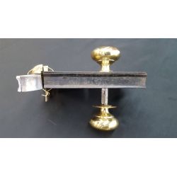 Original J. Walker Carpenter Rim Lock with Reproduction Door Knobs Key & Keeper #GA4378