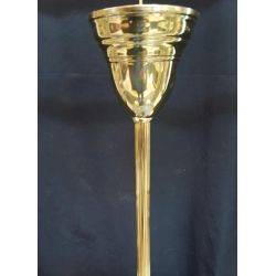 Ornate Brass 4 Light Chandelier with Milk Glass Tulip Shades #GA513