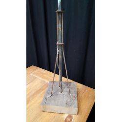 Reclaimed Wrought Iron & Wood Lightening Rod With Top Finial #GA170