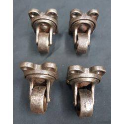 Set of 4 Cast Iron Victor Swivel Furniture Wheel Casters #GA160