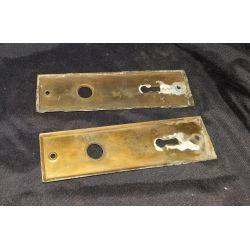 Pair of Narrow Doorknob Backplates #GA285