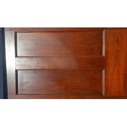 Solid Oak Door with 3 Panels with Bronze Hardware #GA4374