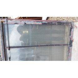 Industrial Factory Steel Casement Window with Chicken Wire Glass #GA1000