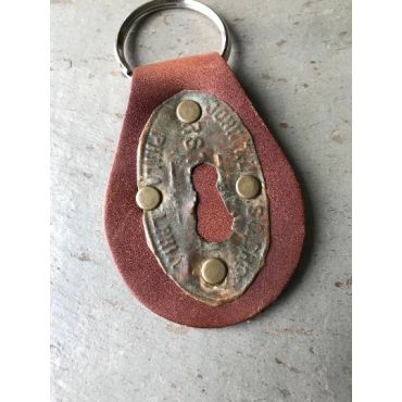 Vintage Sarabeth - Key Escutcheon & Leather Key Chain