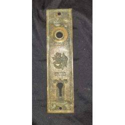 Solid Brass Asian Designed Door Knob Backplate #GA264
