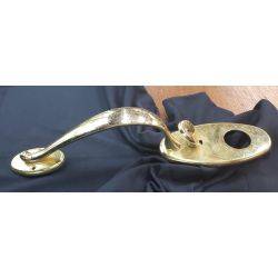 Brass Door Pull With Round Dead Bolt Lock Space #GA4004