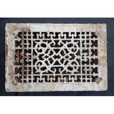 Ornate Rectangular Cast Iron Floor Register Cover #GA4243