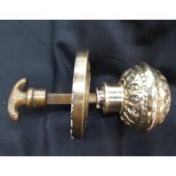 Ornate Solid Brass Door Knob Rosette & Thumb Turn #GA4222