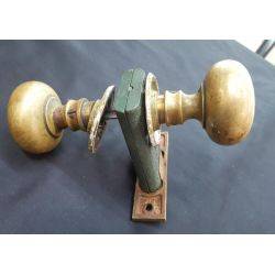 Set of 10 Mortise Locks with Brass Doorknobs & Rosettes #GA4138