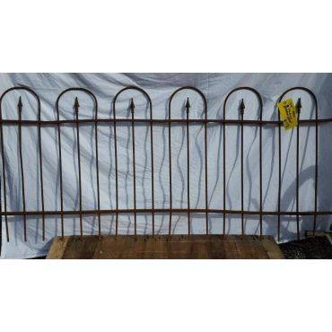 Wrought Iron Hairpin Fence with Arrow Finials 68 Feet