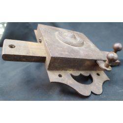 Primitive Ornate Iron Rim Lock #GA4167