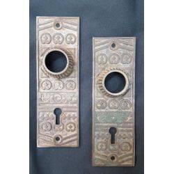 Cast Iron Ornate Door Knob Back Plates #GA4162