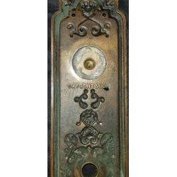Sargent & Co. Ornate Victorian Brass Doorknob Backplate #GA291