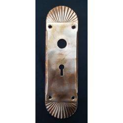 Art Deco Red Brass Door Knob Back Plate #GA4208