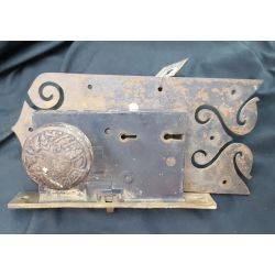 Large Mortise Lock with Ornate Back Plate Set #GA4181