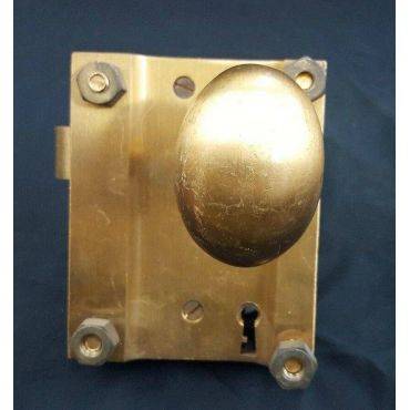 WWII Military Solid Brass Rim Lock Set