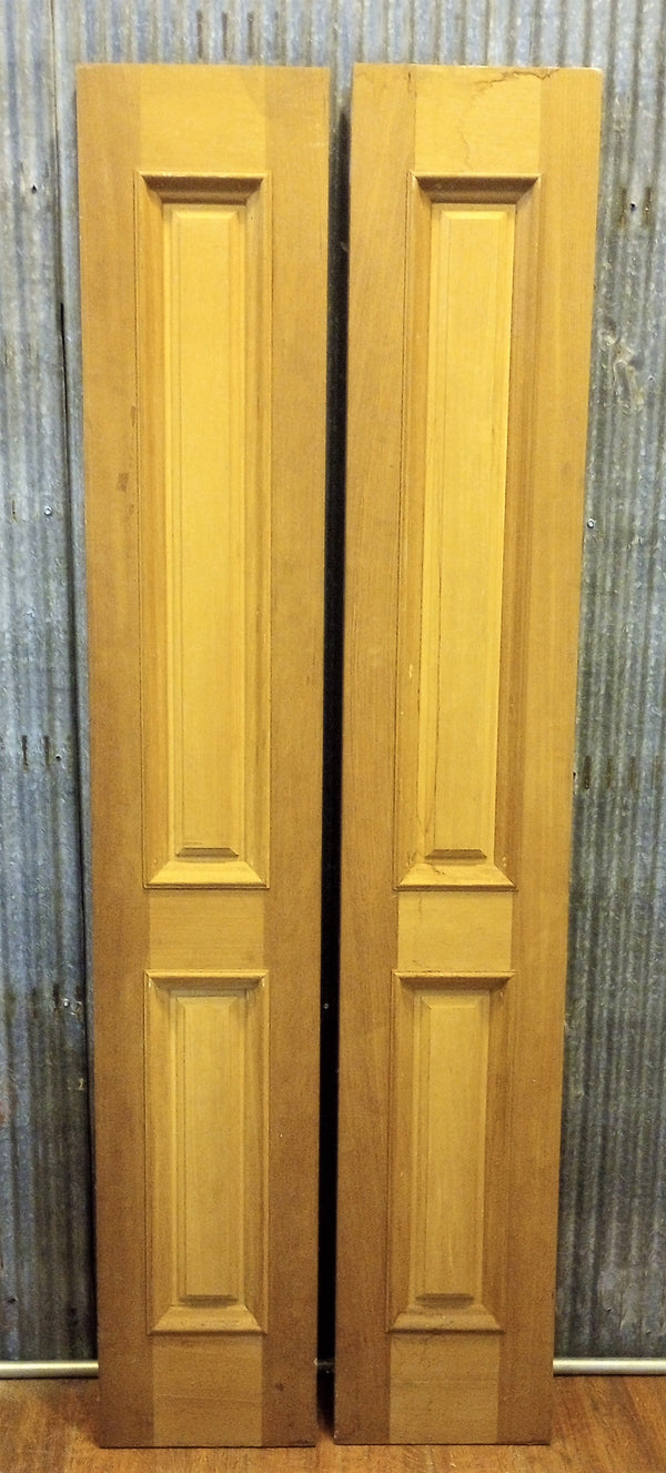Pair of Narrow Mahogany Exterior Doors 12" x 72" #GA-S012