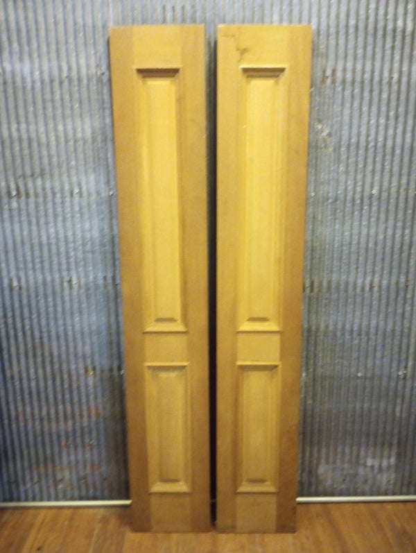 Pair of Narrow Mahogany Exterior Doors 12" x 72" #GA-S012