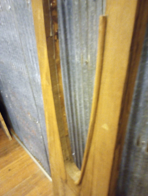 Narrow Mahogany Exterior Door with Oval Top Half View 12 1/4" x 80" #GA-S014