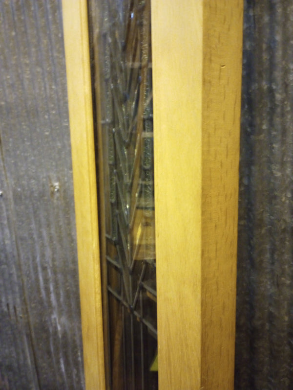 Narrow Mahogany Exterior Door with Full View Insulated Beveled Glass 14" x 80" #GA-S015