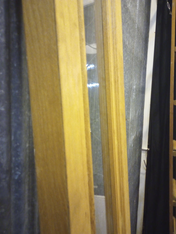 Narrow Mahogany Exterior Door 3/4 Beveled Glass View & Raised Panel 12" x 80" #GA-S017